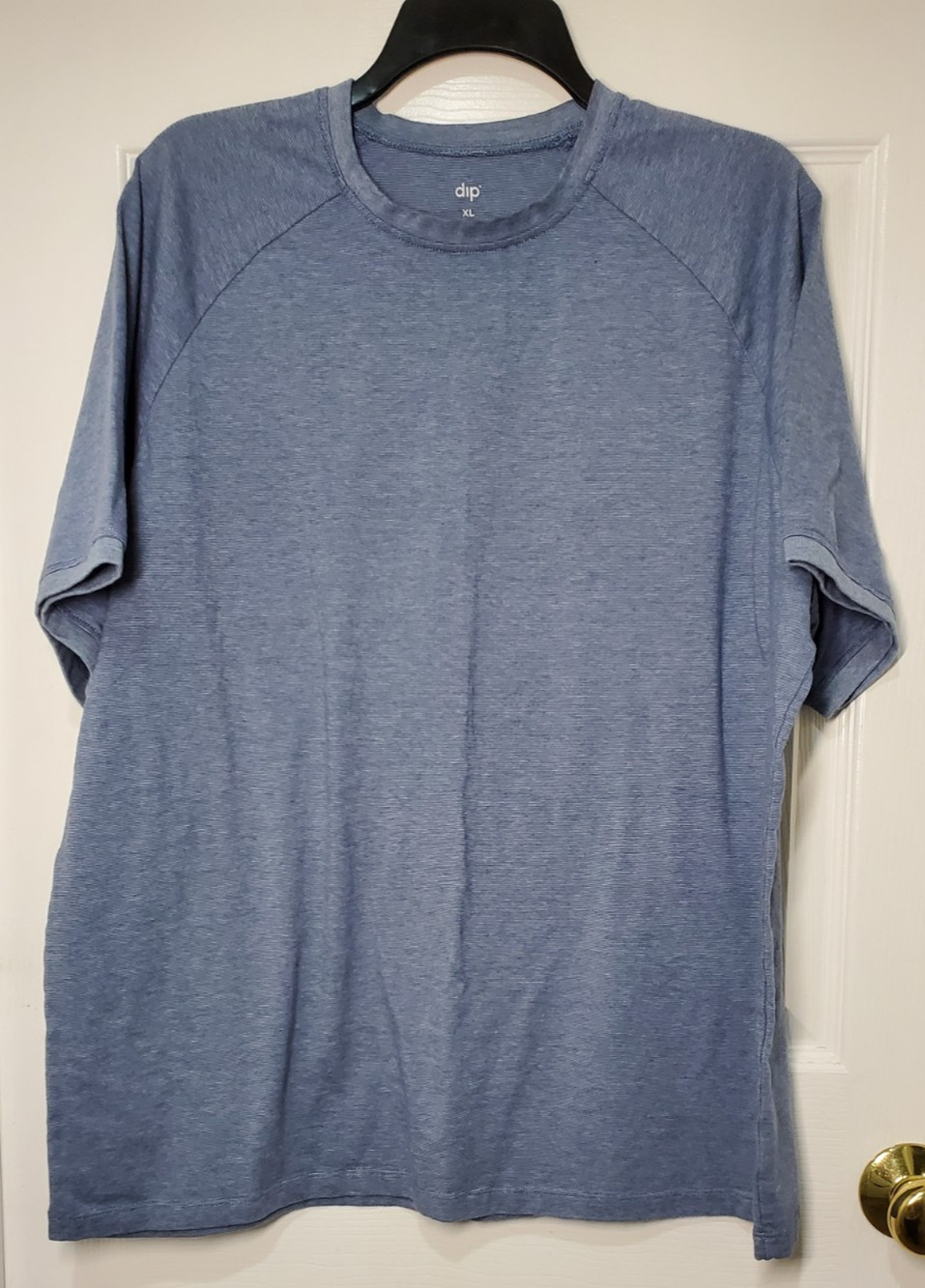 DIP Blue Heather Performance T-Shirt Mens XL Stretch Short Sleeve Athleisure Tee